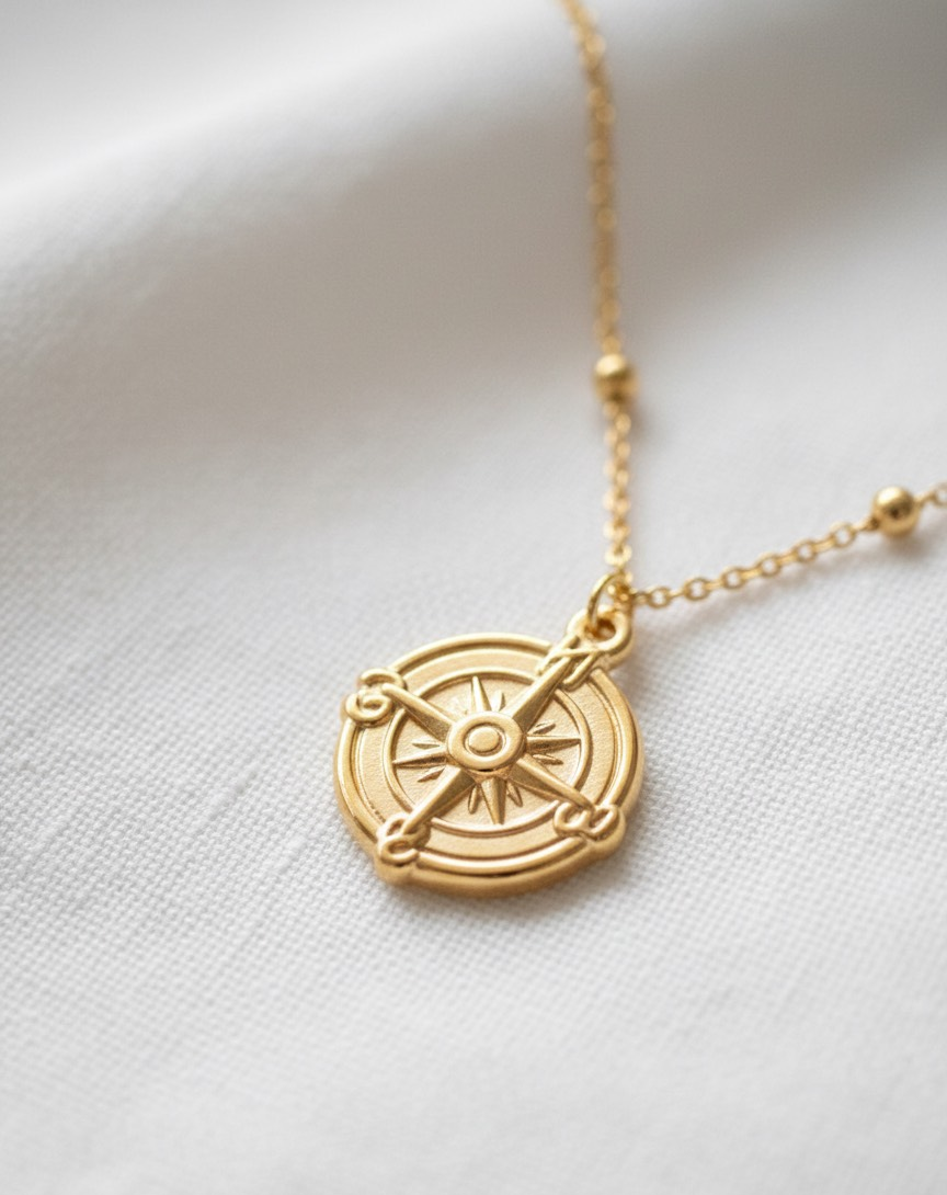 Colgante Brújula dorada