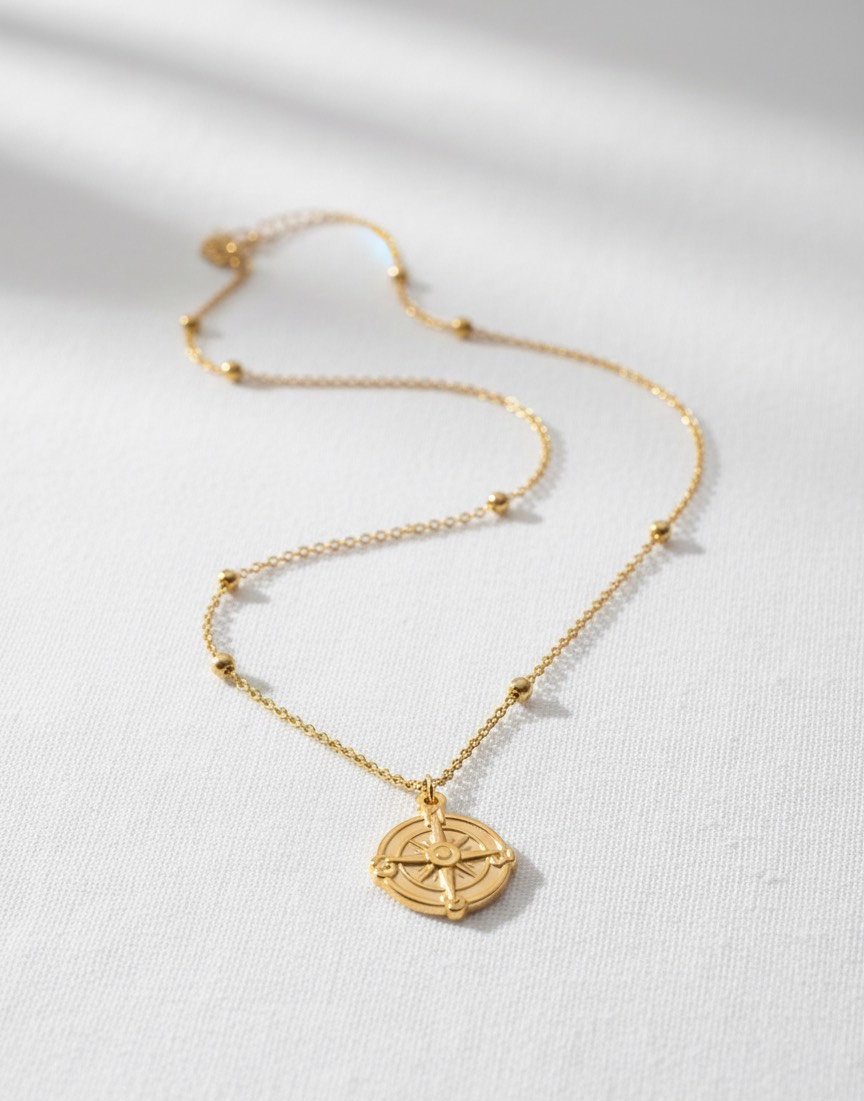 Colgante Brújula dorada
